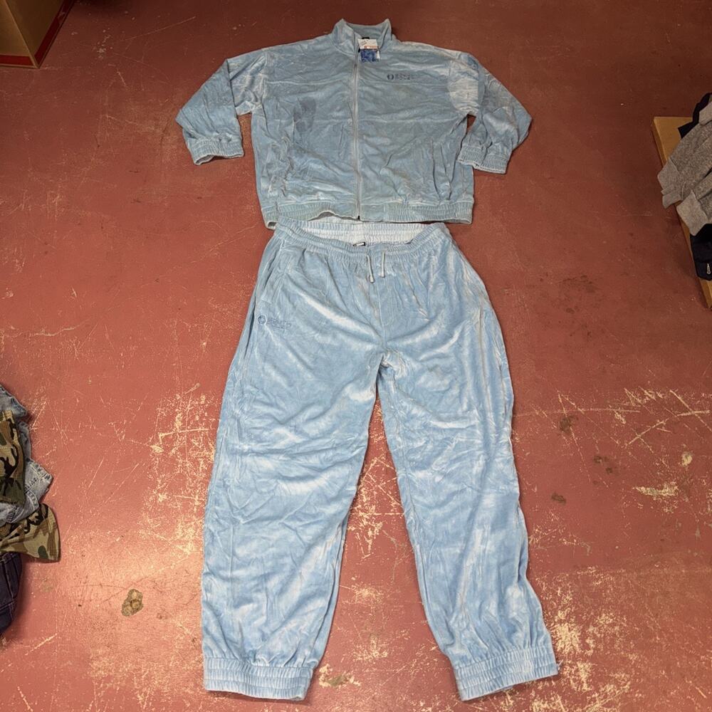 Nwt Vintage South Pole Velour Track Suit Set Soprano 5XL Big Tall Rap Baby Blue